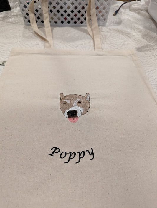 Personalised embroidery tote bag